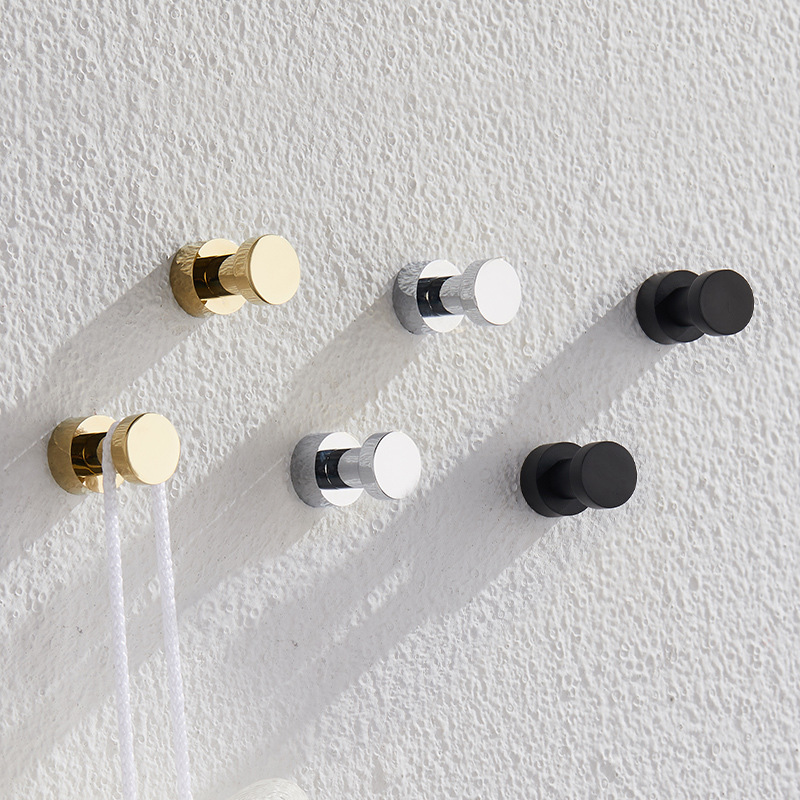 Home Bathroom Key - 2/3/4/5szt Mosiężne haczyki na szlafroki Nierdzewny