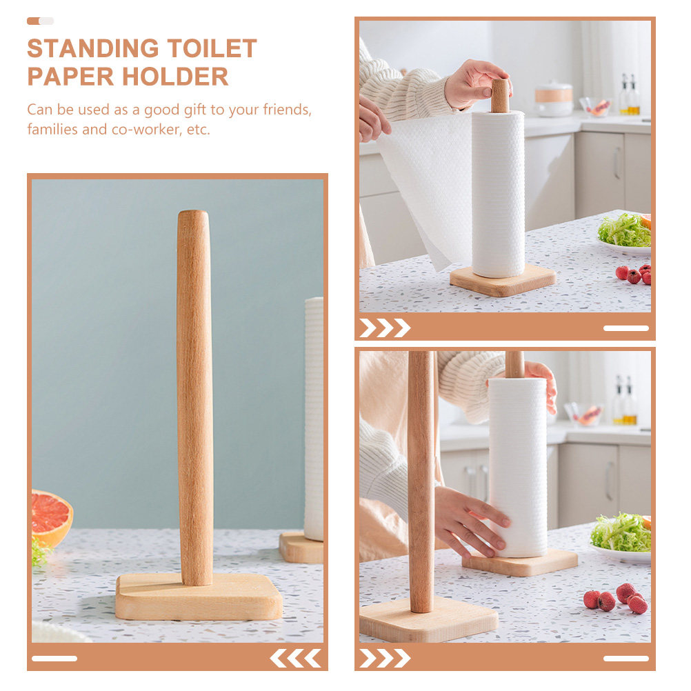 Drewniany uchwyt na ręczniki p – Home Bathroom Paper Towel Holder recenzja i cena