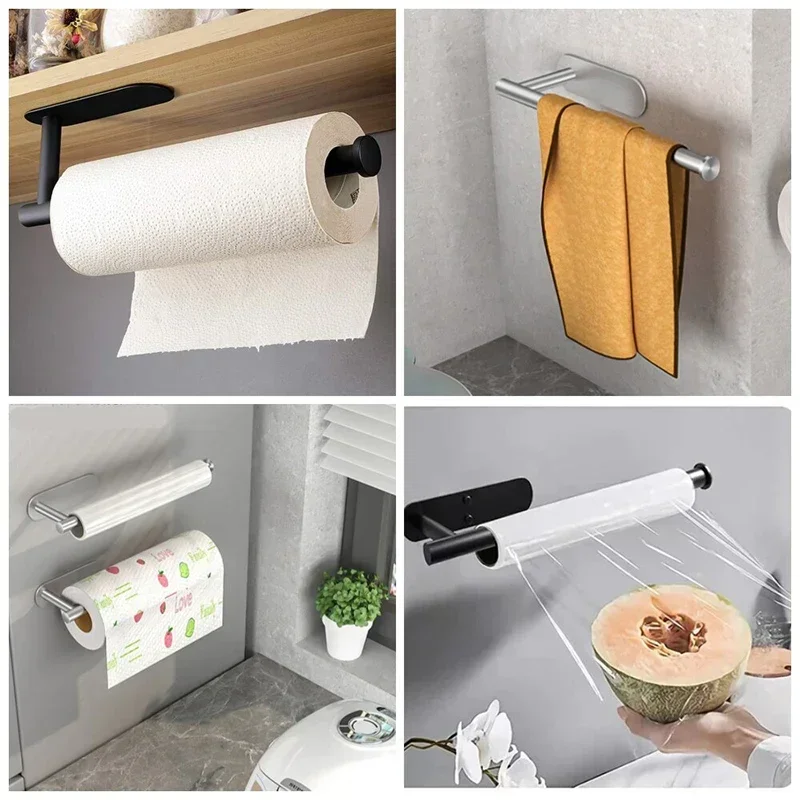 Czarny samoprzylepny uchwyt na – Home Bathroom Paper Towel Holder recenzja i cena