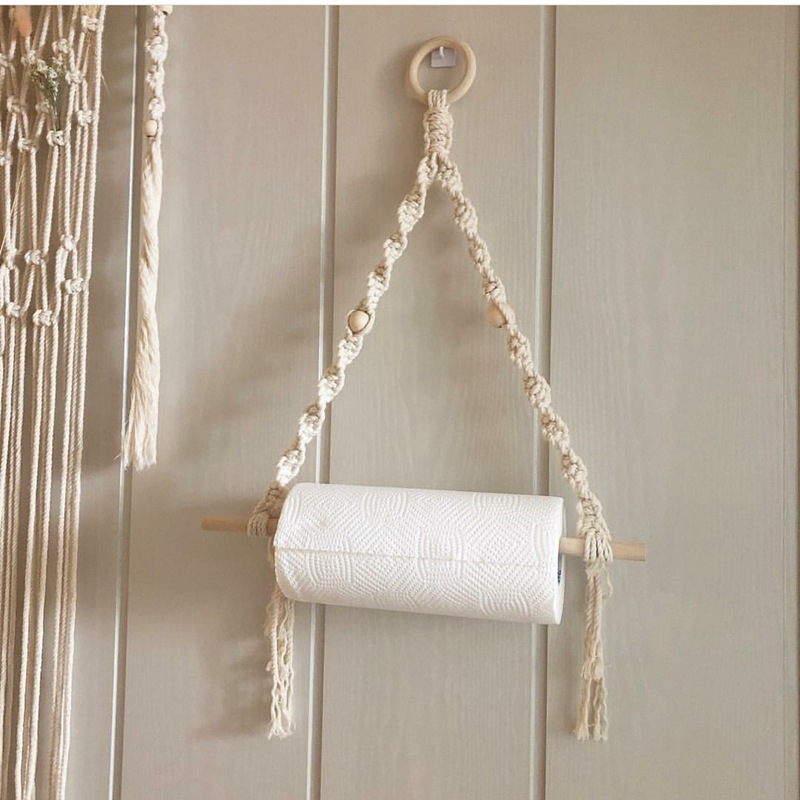 Makrama uchwyt na ręcznik papi – Home Bathroom Paper Towel Holder recenzja i cena