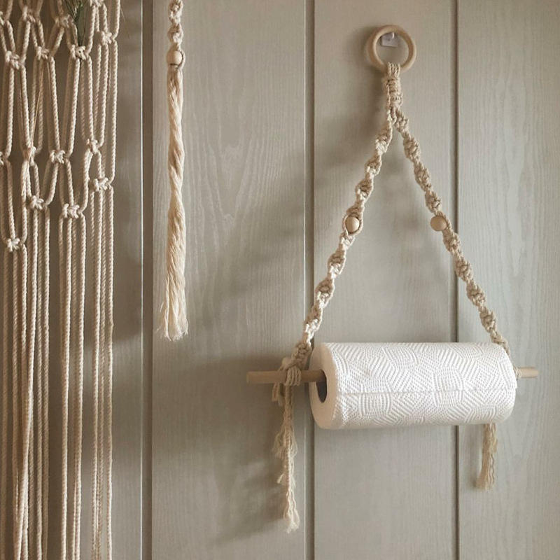 Makrama uchwyt na ręcznik papi – Home Bathroom Paper Towel Holder recenzja i cena